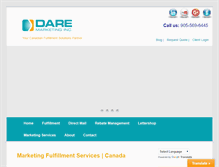 Tablet Screenshot of daremarketing.com